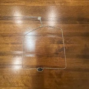 Kendra Scott Black Elisa Necklace in Gold
